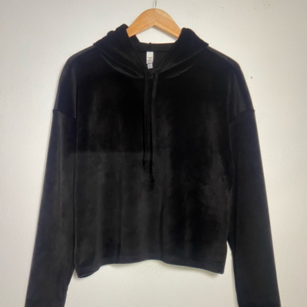 Z by Zella velour SOFT pullover crop hoodie XS NEWw/out tags